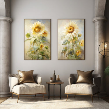 Tableau Les Tournesols Fleur Blanche